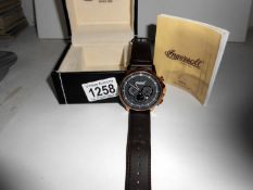 An Ingersol 3ATM water resistant automatic wrist watch,