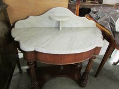 A marble topped wash stand