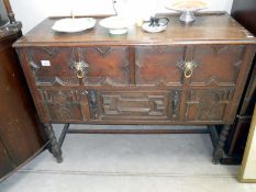 A 19th century oak dresser base