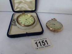 A Waltham pocket watch and one other
