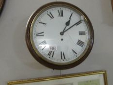 A circular wall clock,