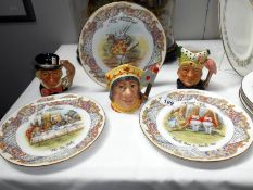 A collection of Alice in Wonderland items consisting of 3 Aynsley plates and 3 Royal Doulton