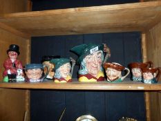 8 Royal Doulton character jugs of various sizes