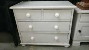 A 2 over 3 shabby chic painted chest of drawers
