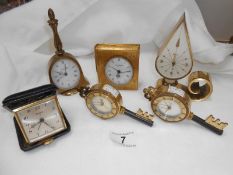 6 Swiza clocks including, book, key,