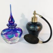 A Royal Brierley art glass scent bottle and one other