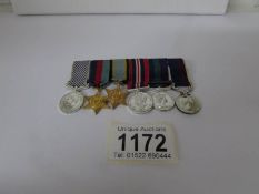 A set of 6 miniature medals including George VI distinguished flying medal