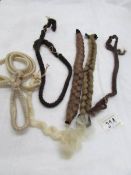 A quantity of plaited hair etc