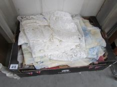 A box of fabrics