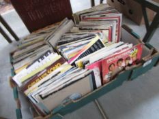 A box of 45 rpm records