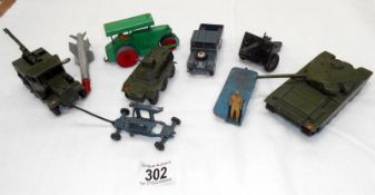 A quantity of Dinky and Corgi military vehicles