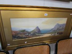 A framed and glazed watercolour signed G Rushmere,