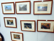 7 framed and glazed artagraph reproduction prints with certificates including Monet,