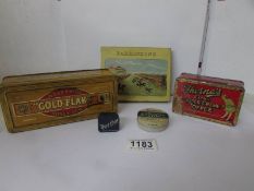 5 old collector's tins