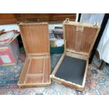 2 wooden artist's boxes,