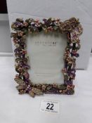 An Angentosc Swarovski crystal photo frame