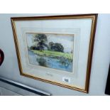 A framed and glazed picture entitled 'Branston Mere' by Florence Peare