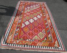 A large geometric pattern rug