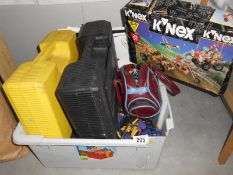 A large quantity of Knex building toys