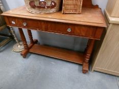 A mahogany 2 drawer side table