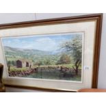 A framed and glazed print 'Nidderdale' signed Melling