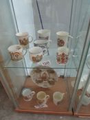 A collection of commemorative china including Victorian