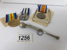 WW1 Victory and war medals awarded to 5-23020 Pte H.M.