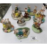 A collection of 10 Beswick Kitty McBride figurines