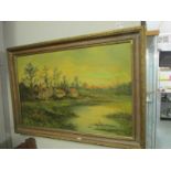 An oil on board country scene signed G Cole