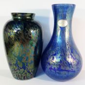 2 Royal Brierley art glass vases