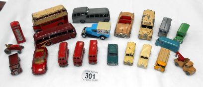 A quantity of Dinky and Lesney vehicles