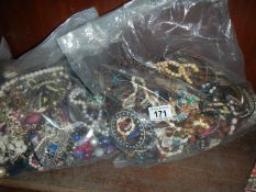 2 bags of costume jewellery