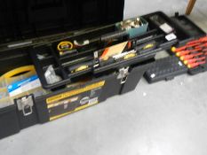 A large toolbox with contents,