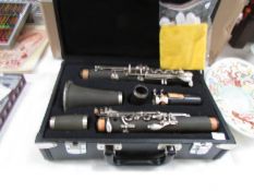 A cased clarinet