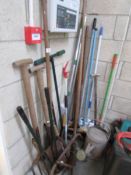 A large quantity of garden tools etc