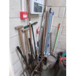 A large quantity of garden tools etc