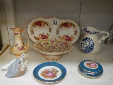 A mixed lot of china including Lladro ducks,
