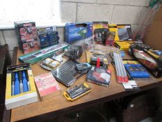 A good lot of drill bits and other accessories