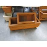 2 new wooden plant troughs