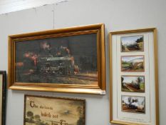2 framed and glazed railway prints