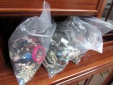 3 large bags of costume jewellery