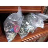 3 large bags of costume jewellery