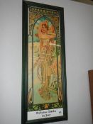 A framed and glazed signed Alphonso Mucha Le Jour print