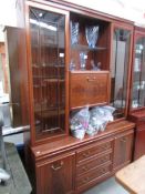 A mahogany effect wall unit