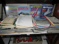 A large quantity of aircraft magazines