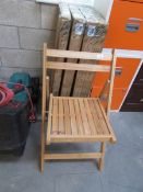 4 new boxed wooden folding chairs