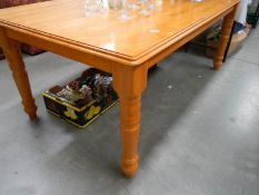 A large dining table