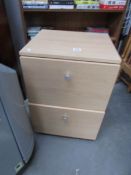 A 2 drawer filing cabinet