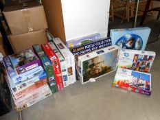 A quantity of jigsaw puzzles