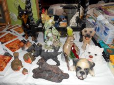 A mixed lot of animal and bird ornaments